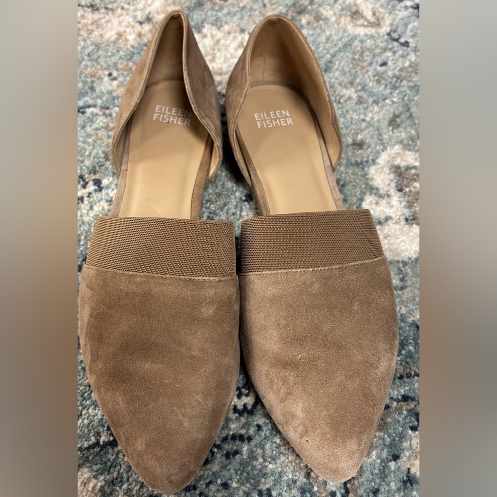 Eileen Fisher d’Orsay flats, size 7.5, tan
